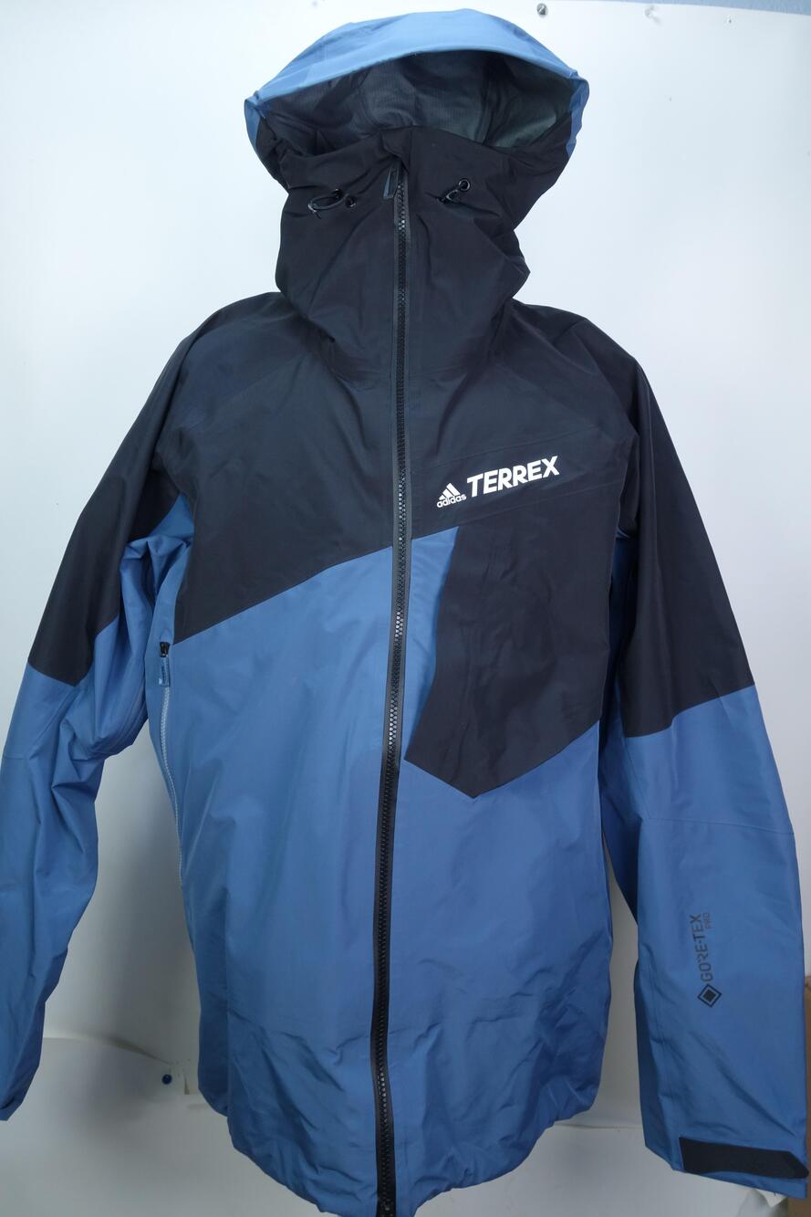 Adidas Terrex GORE-TEX Pro Jacket Mens XL Blue Hooded Waterproof HE2293